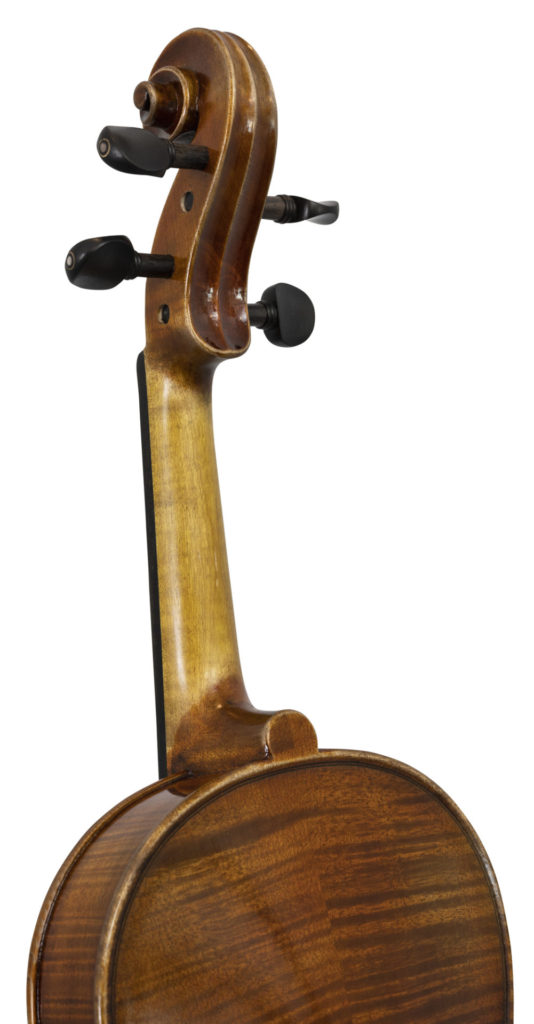 Back of the neck of the Antonio Giuliani violin