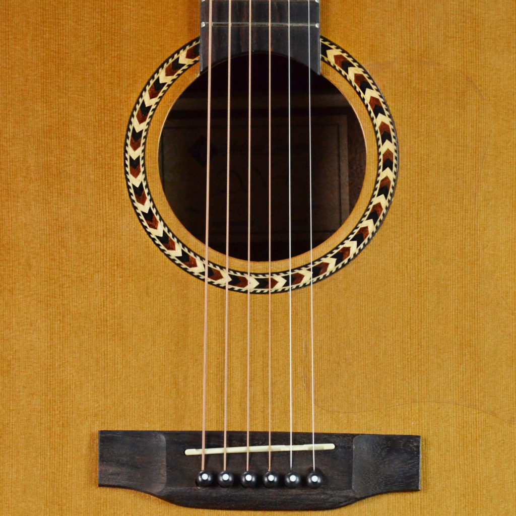 DN-4 Acoustic Guitar Sound Hole and Bridge